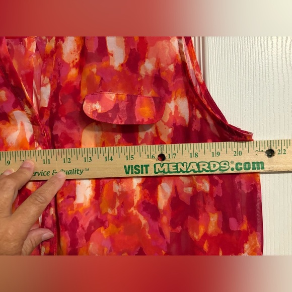 SAMI & JO XL women’s Red and Orange Sleeveless Blouse - Picture 6 of 7